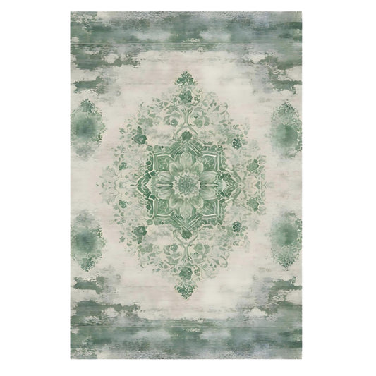 Bodhi - Ivory & Olive Vintage Distressed Washable Rug