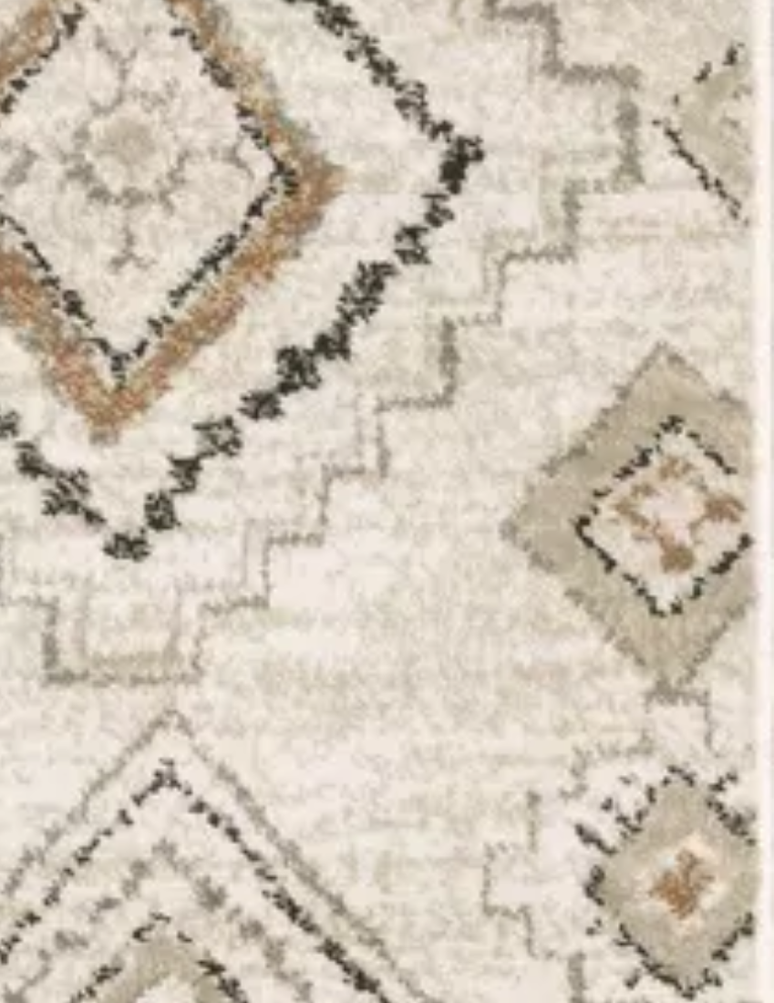 Tusk - Tan & Ivory Tribal Distressed Washable Runner Rug